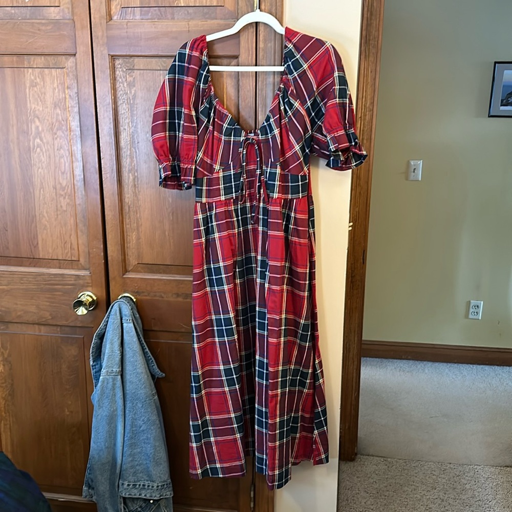 Hill House Ophelia Dress - Red Tartan XL